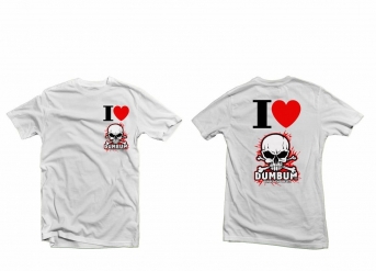 Tričko I love Dumbum(bílé)-XXL